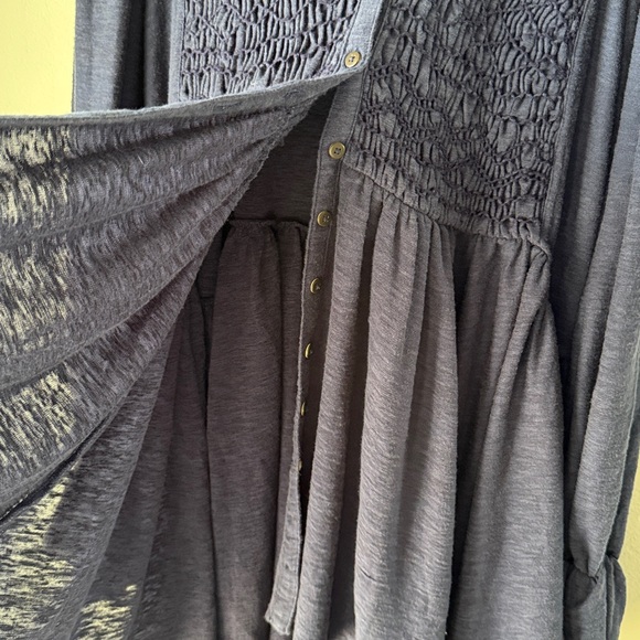 Free People Don’t call me baby thermal tunic top mini dress high low hem - Picture 6 of 10